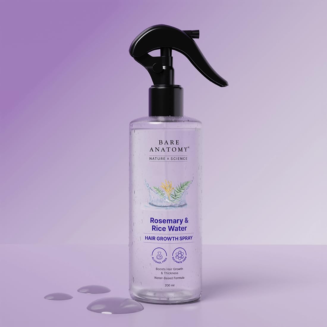 🔥Nature x Science Rosemary & Rice Water Hair Spray (200ml) – Instant Softness & Non-Greasy Shine🔥