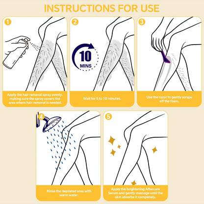 🔥Effortless Painless Hair Removal Spray – Smooth Skin in Minutes for Men & Women🔥